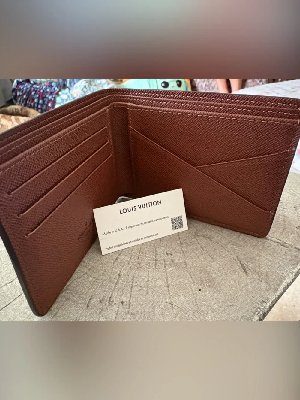 Louis Vuitton Monogram Canvas Bi-Fold Wallet in Brown and Gold